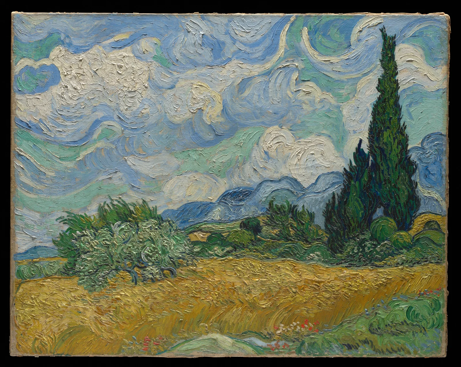 Vincent van Gogh's Wheat Field with Cypresses