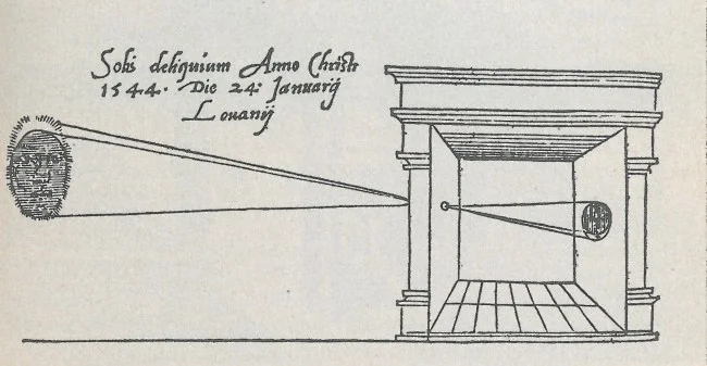 An early illustration of the camera obscura principle